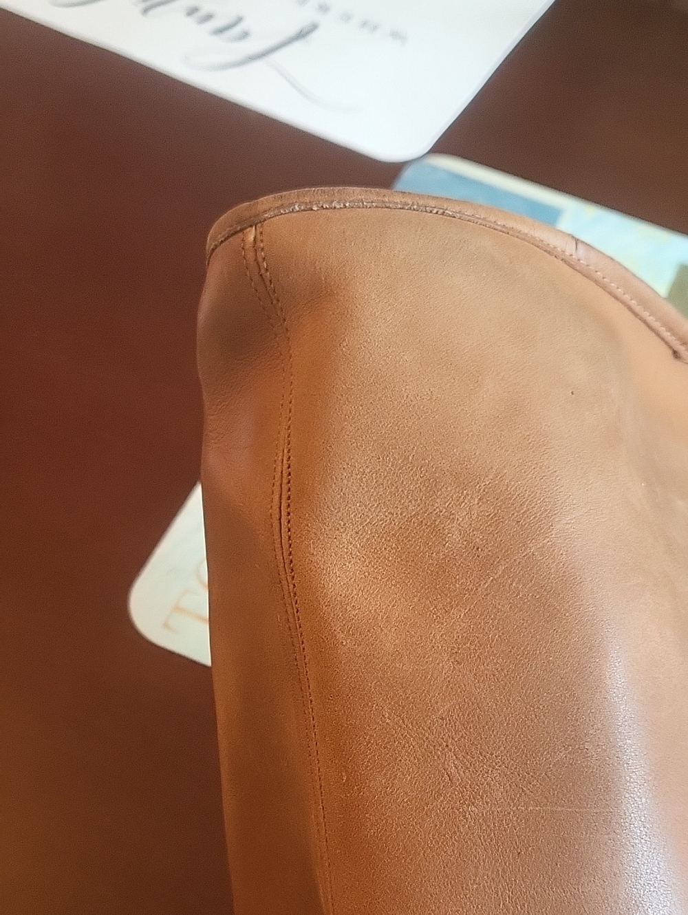Tan Leather Crossbody Coach Purse - Smooth Finish - Picture 7 of 13
